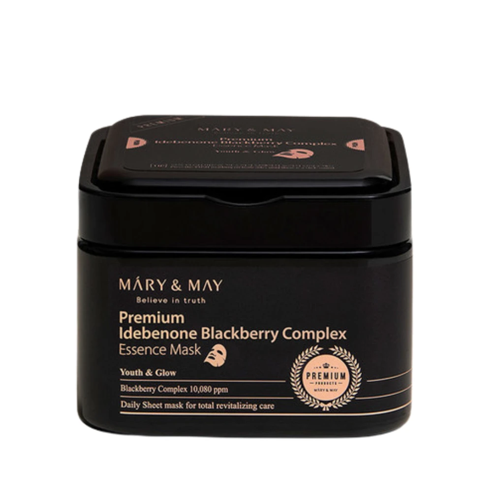 Mary & May Premium Idebenone Blackberry Complex Essence Mask lakštinė veido kaukė, 20 vnt.
