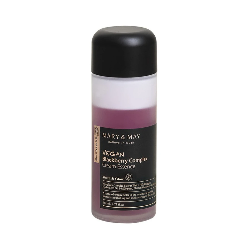 Mary & May Vegan Blackberry Complex Kreminis Essence Youth & Glow dvifazė esencija veidui, 140 ml
