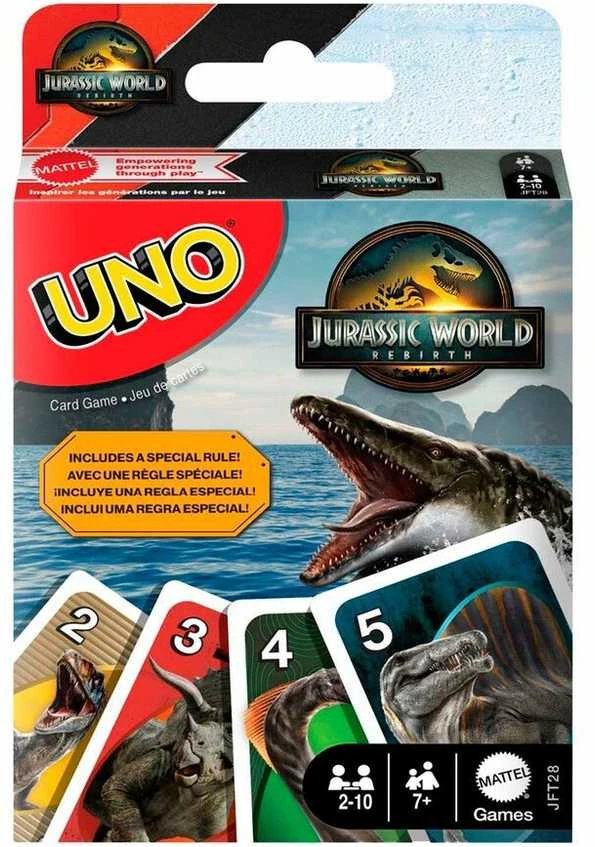 Mattel UNO kortos JURASSIC WORLD (JFT28)