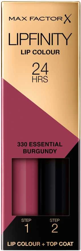"Max Factor Lipfinity" lūpų dažai 24h 330 Essential Burgundy 2ml