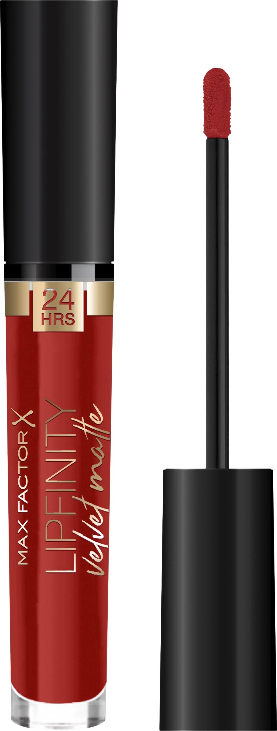 Max Factor Lipfinity Velvet Matte Lūpų dažai, 3,5 ml, spalva - 025 Red Luxury