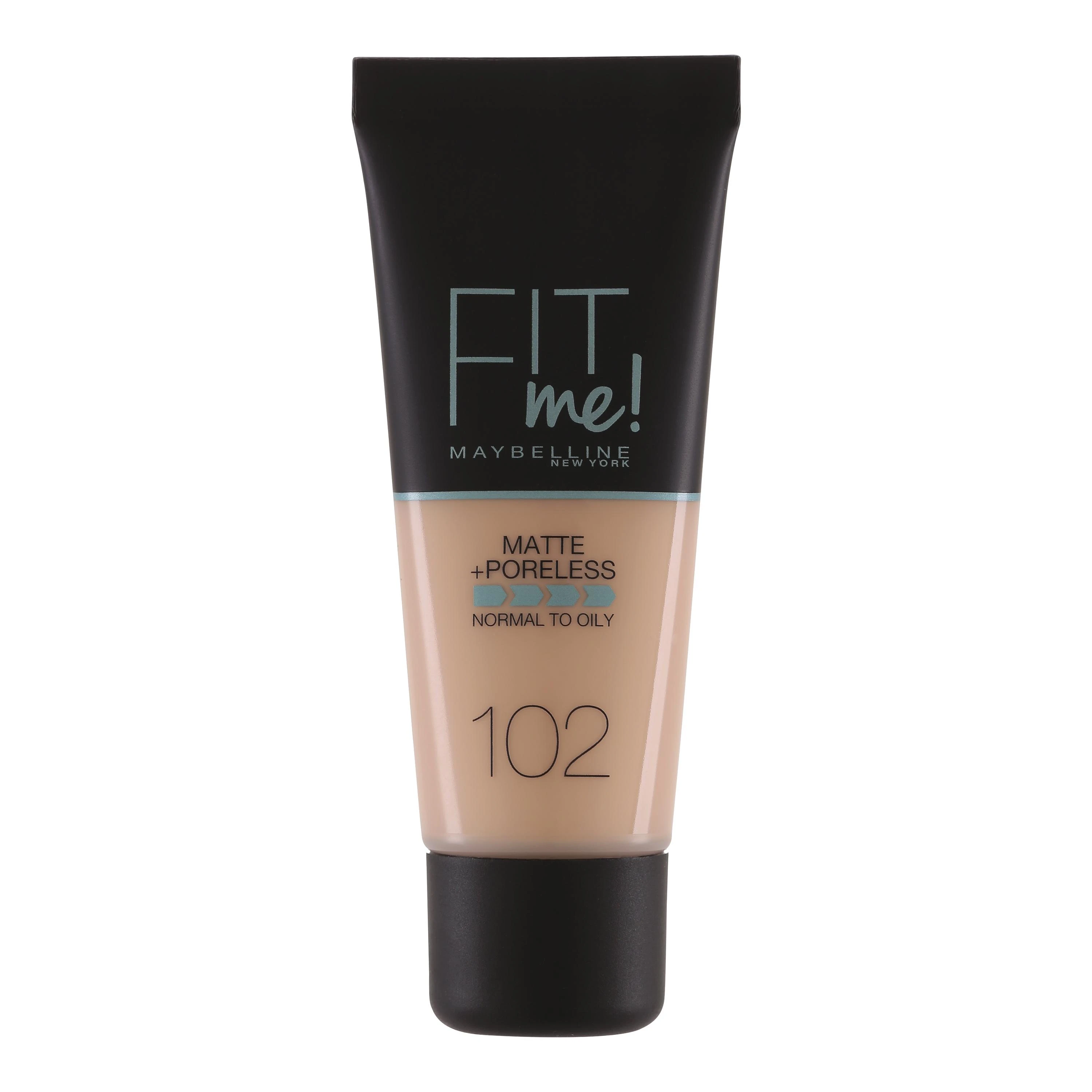 Maybelline Fit Me Matte & Poreless 102 Fair Ivory Vamzdelis Skystis 30 ml
