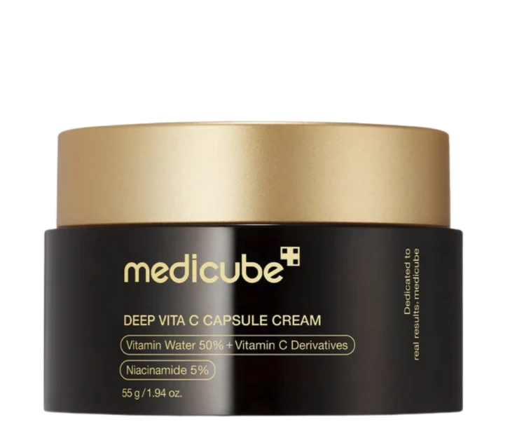 Medicube - Deep Vita C Capsule Kreminis - Brightening and Firming Face Kreminis - Skaistinantis ir stangrinantis veido kremas, 55 g