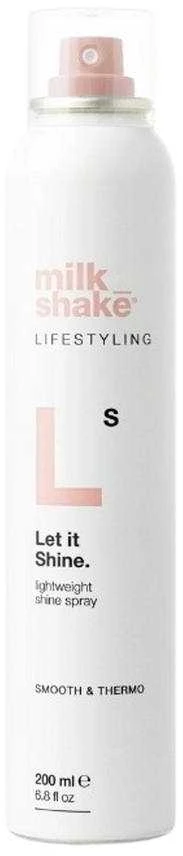 Milk Shake Pieno kokteilis, Let It Shine, Plaukų lakai, Lygus - Termo, Lengvos fiksacijos, 200 ml