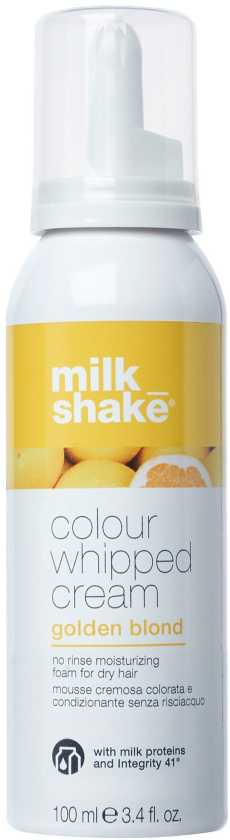 Kondicionuojančios dažomosios putos MILK SHAKE Colour whipped cream ,,Golden Blond", 100m