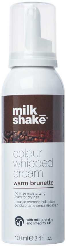 Kondicionuojančios dažomosios putos MILK SHAKE Colour whipped cream ,,Warm Brunette", 100m