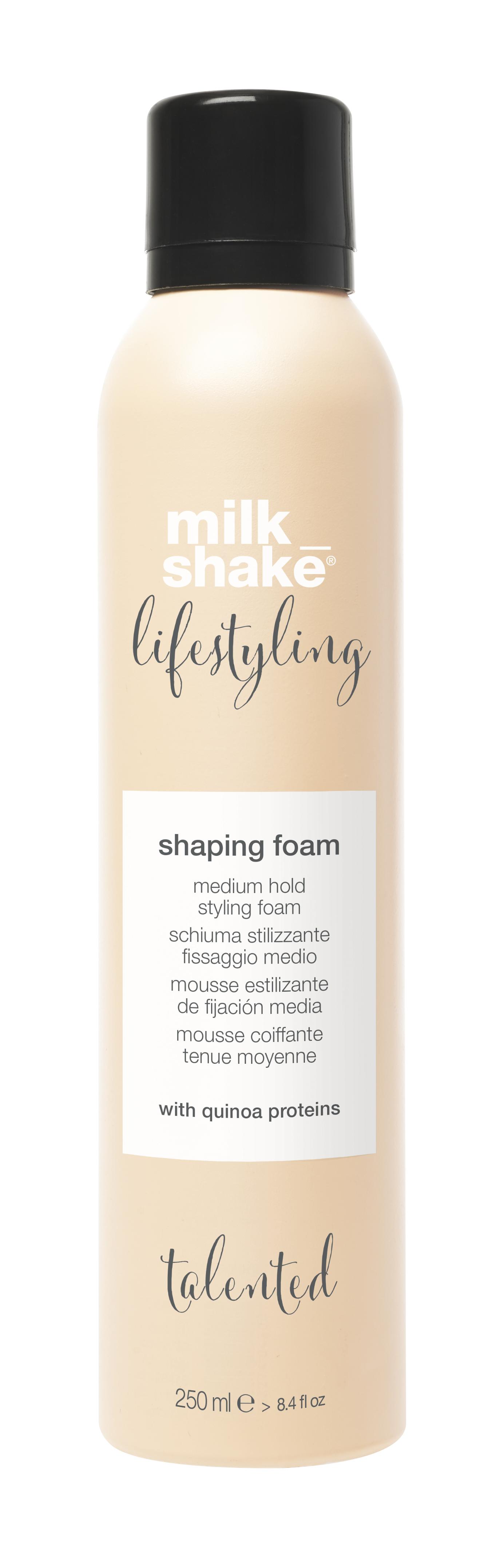 Vidutinės fiksacijos putos plaukams Milk Shake Lifestyling Shaping Foam Medium Hold 200ml