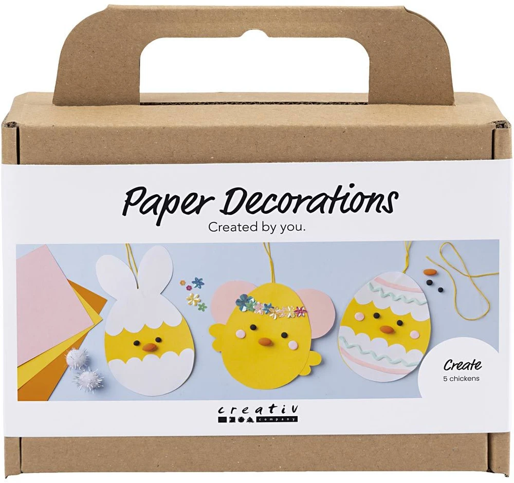 Diy Kit „Pasidaryk pats“ rinkinys – velykinės popierinės dekoracijos