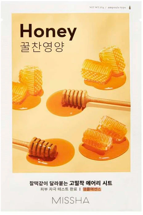 Missha Honey Airy Fit Sheet Mask [Honey] lakštinė veido kaukė, 19 g
