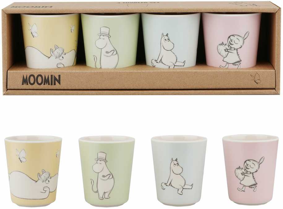 Barbo Toys Barbo žaislų rinkinys iš 4 Muminų puodelių vaikams