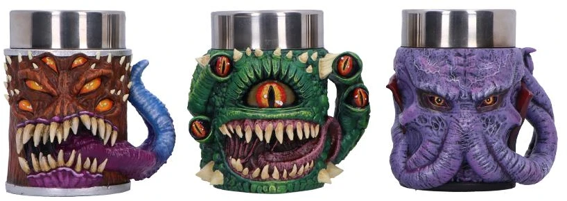 Gertuvė Nemesis Now „Dungeons Dragons“ mini monstrų taurės (3 vnt. rinkinys)