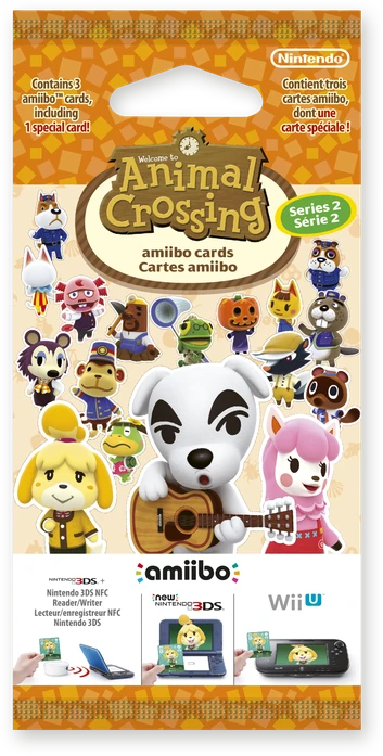 Nintendo Animal Crossing amiibo Kortelės Serija 2 (3vnt)