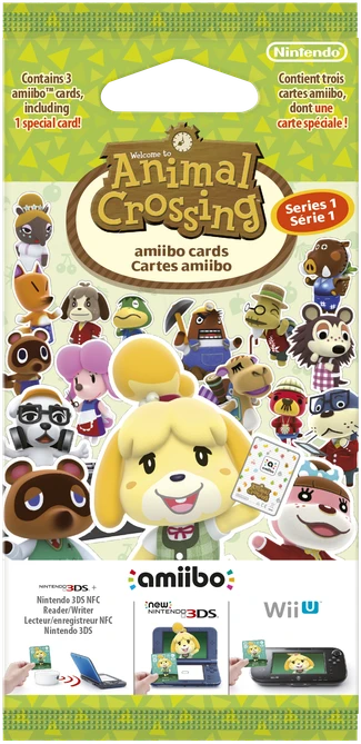 Nintendo Animal Crossing amiibo Kortelės Serija 1 (3vnt)