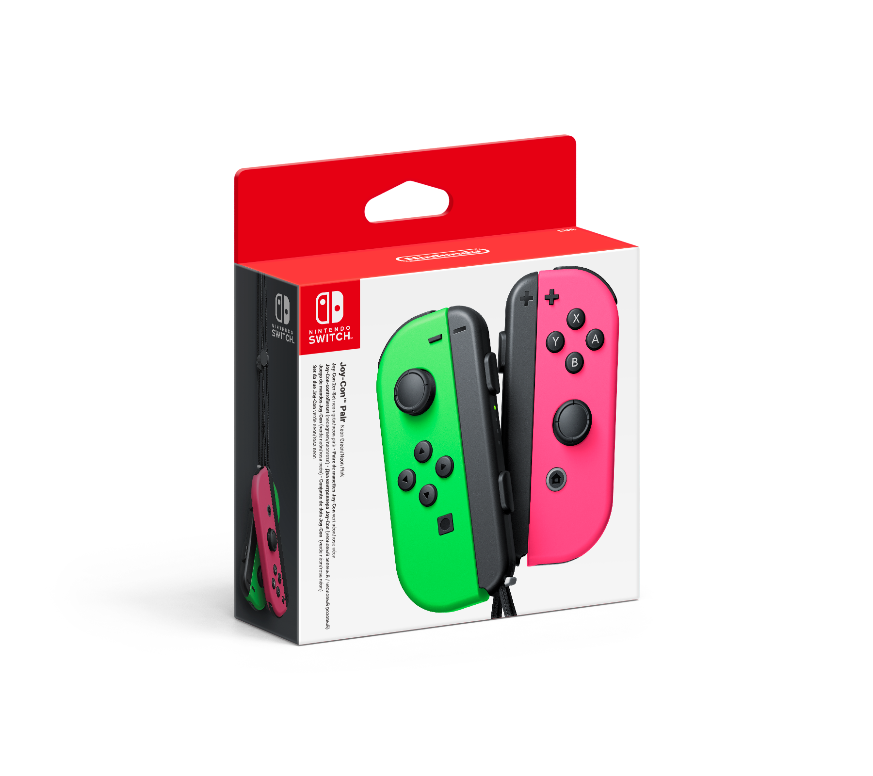Nintendo Switch Joy Con Neon Žalias and Neon Rožinė, modelis
