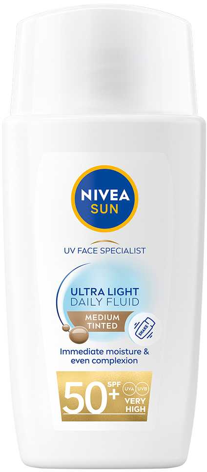 „Nivea Sun Ultra Light“ dieninis fluidas SPF50+, 40 ml