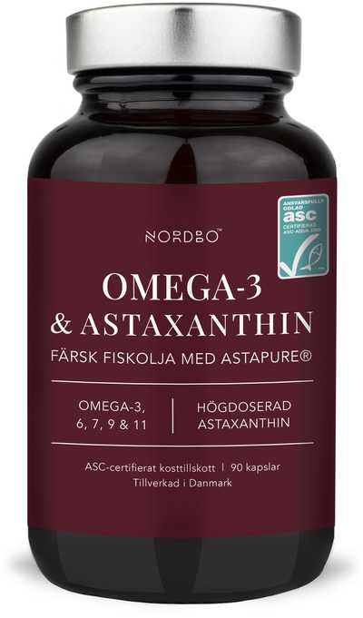 NORDBO – Vegan Omega-3 Astaxanthin – 90 kapsulių