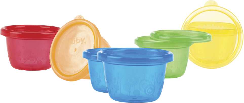 „Nuby“ – užkandžių dubenėlių rinkinys – spalvingas – 120 ml – 6 p.