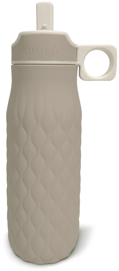 Nuuroo - „Nima“ silikoninis geriamasis butelis, 400 ml - grindinio akmenimis