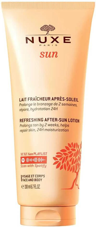 Gaivinamasis veido ir kūno losjonas po deginimosi „NUXE SUN Refreshing after-sun face and body lotion“, 200 ml