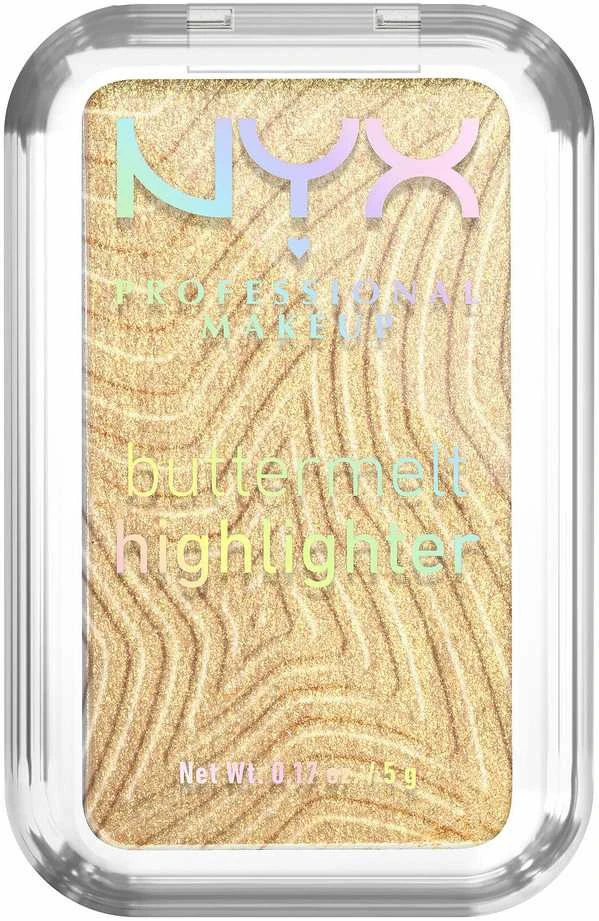 Nyx Buttermelt Highlighter Iluminador En Polvo 25-Butta Than Gold, 5 g