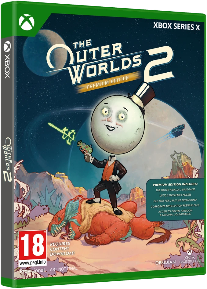 „Obsidian Entertainment“ „The Outer Worlds 2 Premium Edition“ (KODAS DĖŽUTĖJE) „XBOX Series X“