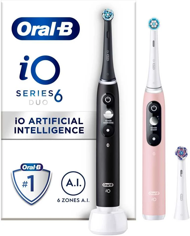 Braun Oral-B 80375669 elektrinis dantų šepetėlis Suaugusiems Besisukantis vibruojantis dantų šepetėlis Juoda, Rožinė