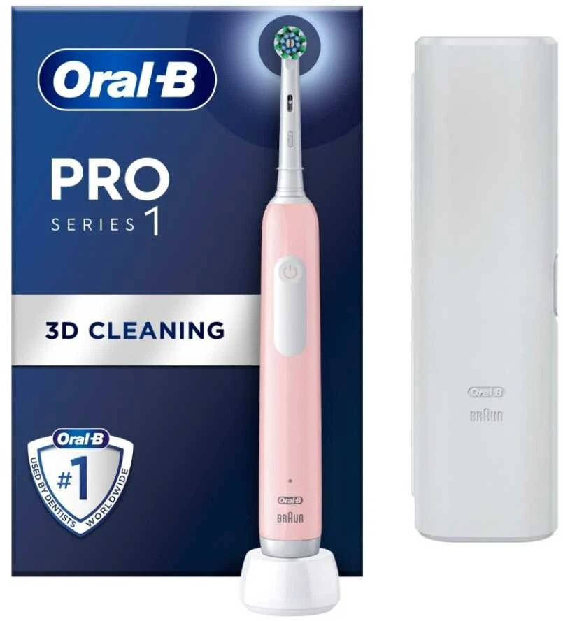 Braun  „Oral-B Pro Series 1“ elektrinis dantų šepetėlis, rožinės spalvos