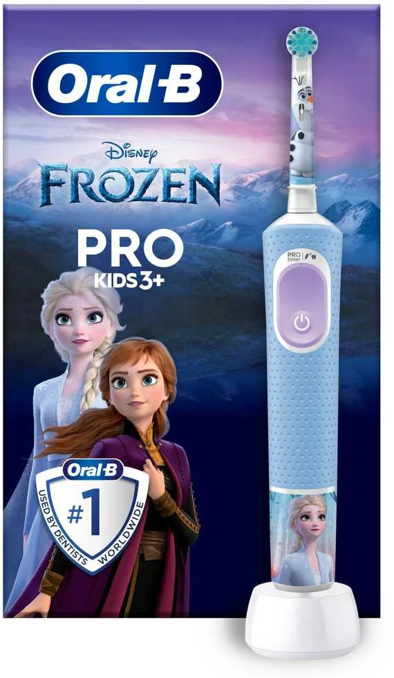 Oral-B | Elektrinis dantų šepetėlis | Vitality PRO Kids Frozen | Įkraunamas | For kids | Šepetėlių skaičius galvutės įeina 1 | Number of teeth brushing modes 2 | Mėlyna