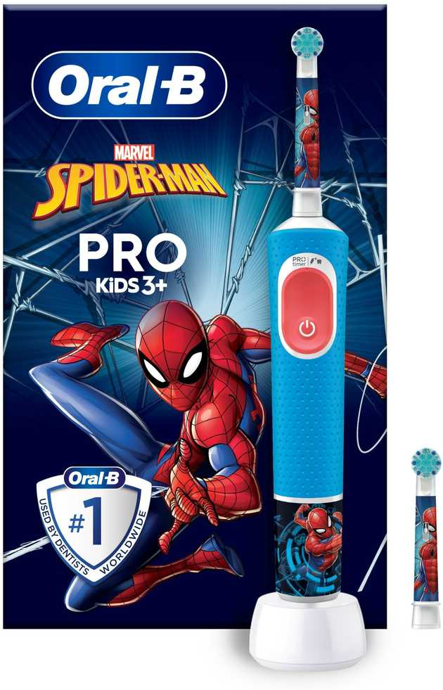 Dantų šepetėlis Šepetėlis Braun Vitality Pro D103 Kids Spiderman Mėlyna