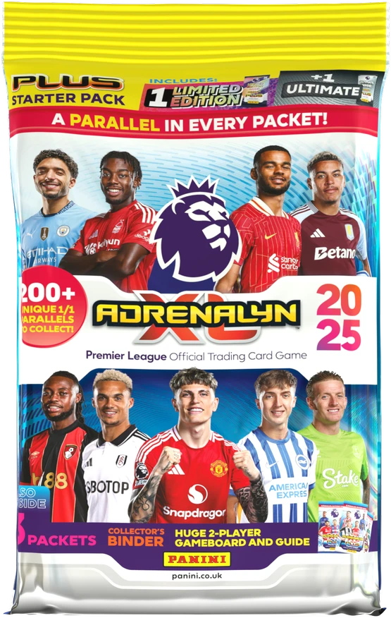 „Panini“ futbolo kortelių „Adrenalyn XL Plus Premier League 2025“ pradinis rinkinys