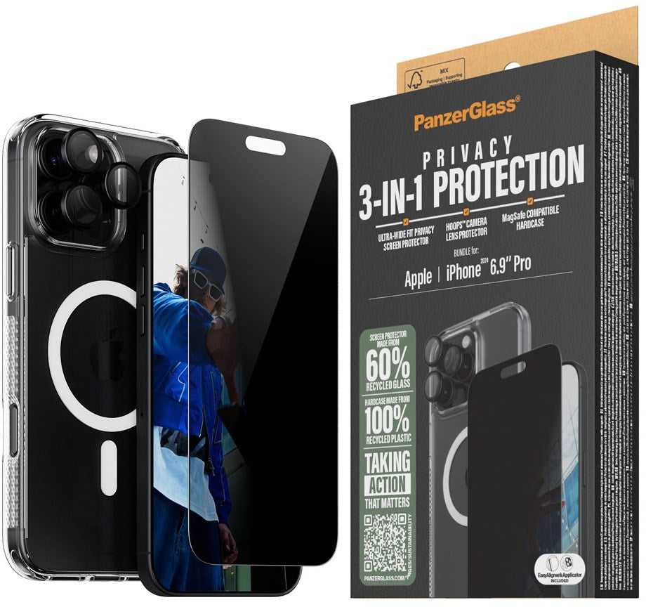 Panzer Glass PANZERGLASS 3-IN-1 PRIVACY - PROTECTION BUNDLE IPHONE 16 6.9I
