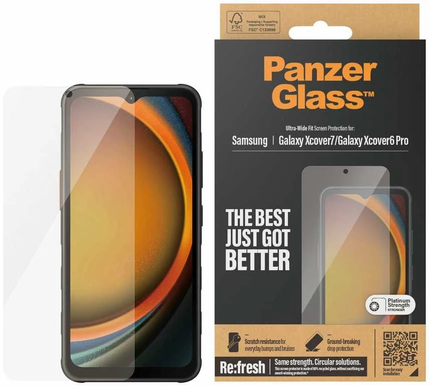 Panzer Glass PanzerGlass Ultra-Wide Fit Apsauginis stiklas Samsung Galaxy Xcover7 / Xcover6 Pro