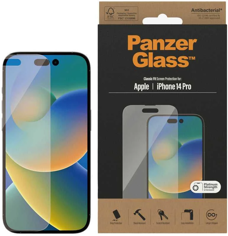 Panzer Glass PanzerGlass | Ekrano apsauga | Apple | iPhone 14 Pro | Stiklas | Skaidrus | Klasikinis tinka