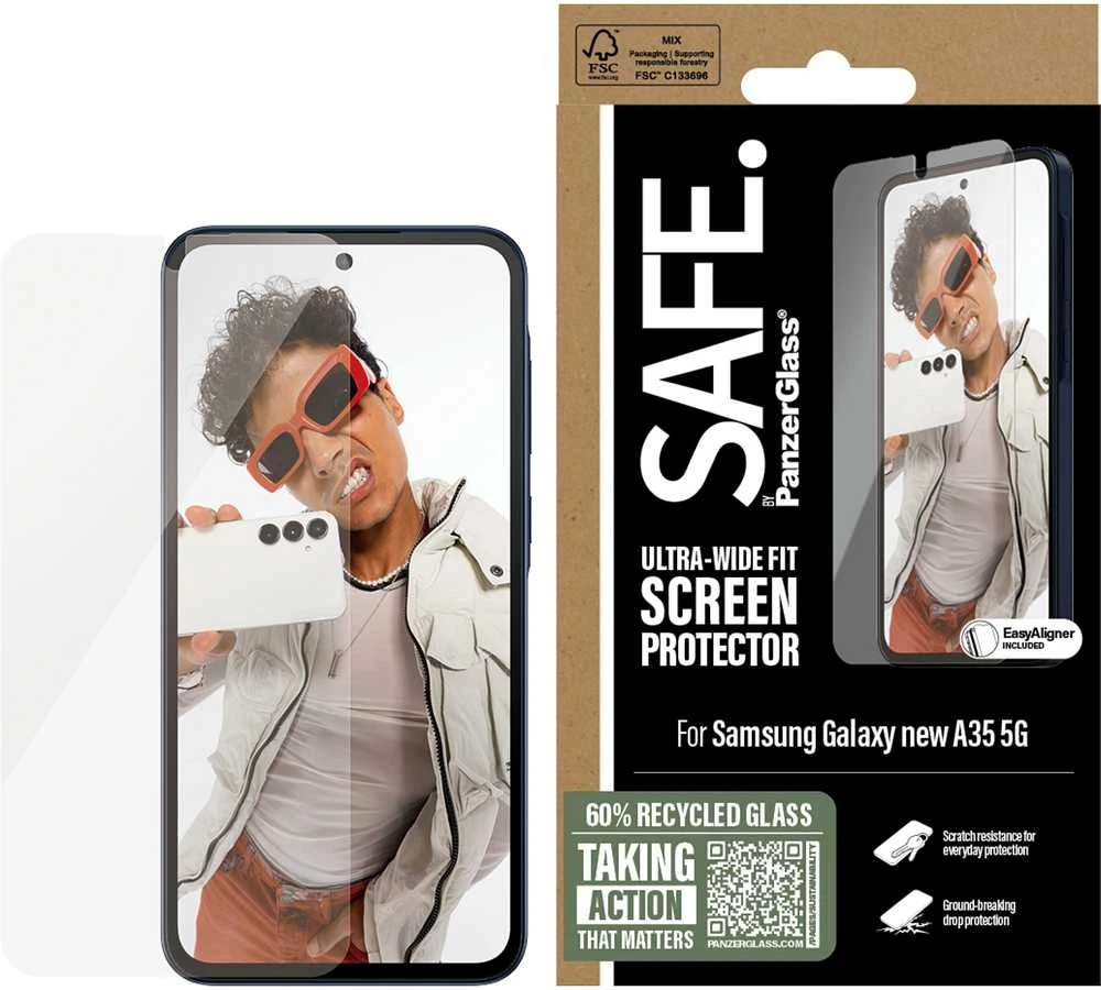 Panzer Glass Apsauginis stiklas SAFE by PanzerGlass Ultra-Wide Fit Samsung Galaxy A36 5G