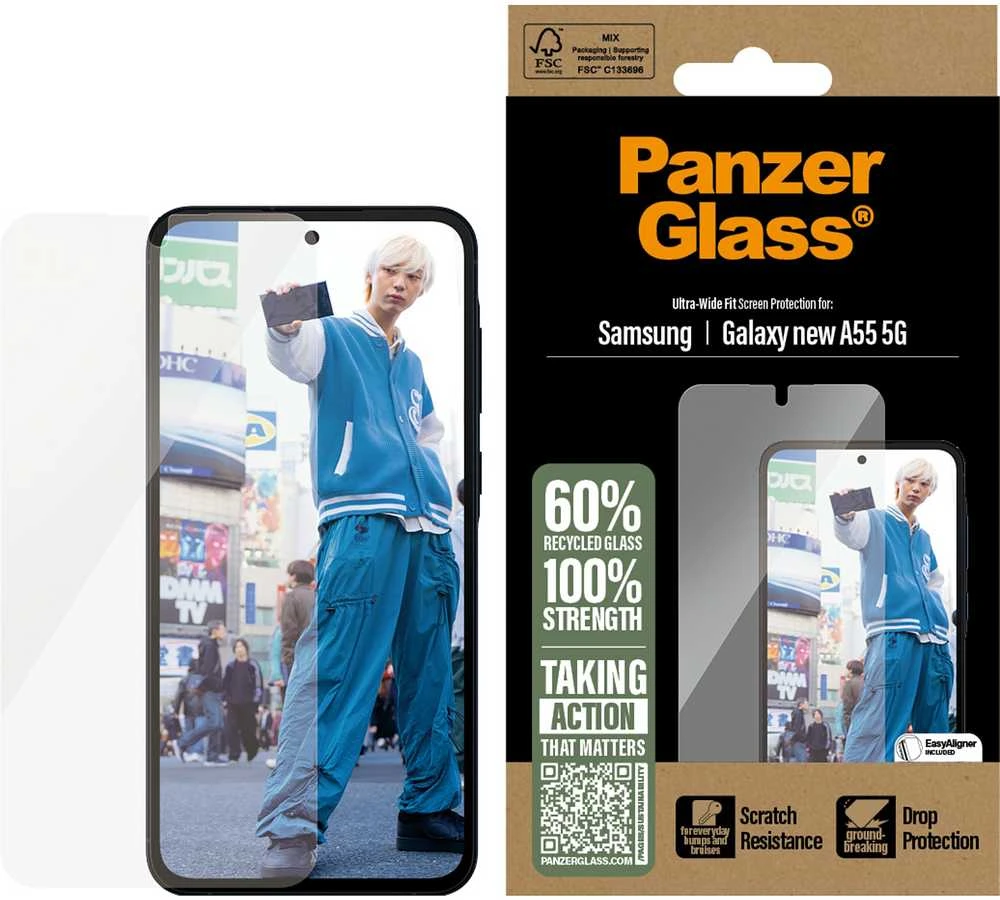 Panzer Glass PanzerGlass ekrano apsauga Samsung Galaxy A56, Ultra-Wide Fit, skaidri