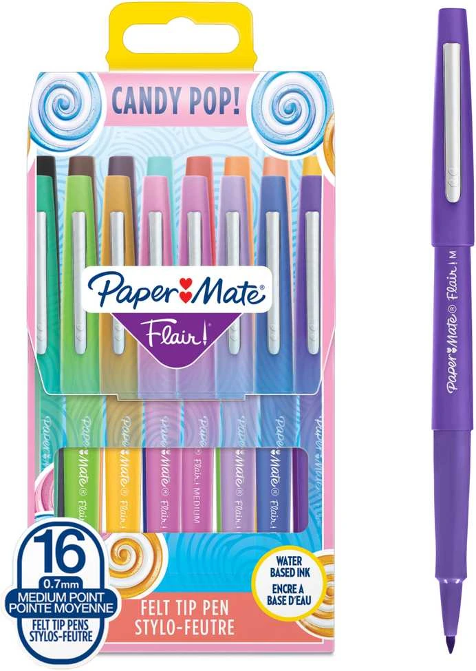 Tušinukų rinkinys piešimui PaperMate Flair Candy Pop Dėklas 16 Vnt. - 2061395