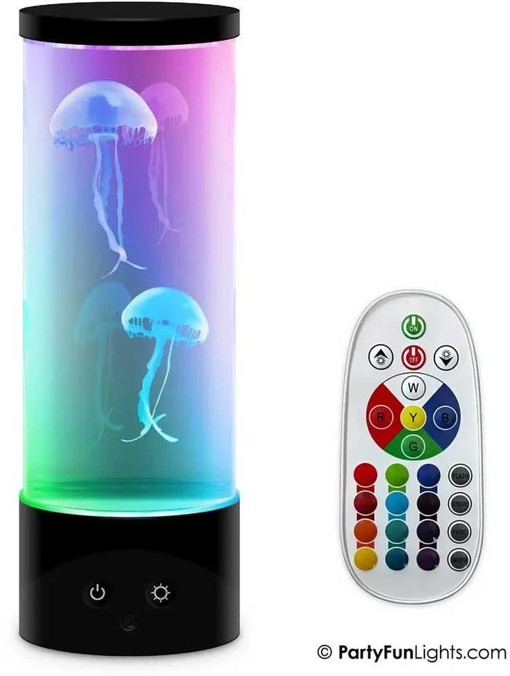 Party Fun Lights Šventės linksmybės - medūzos formos lempa su nuotolinio valdymo pultu - aukštis: 30 cm (605403)