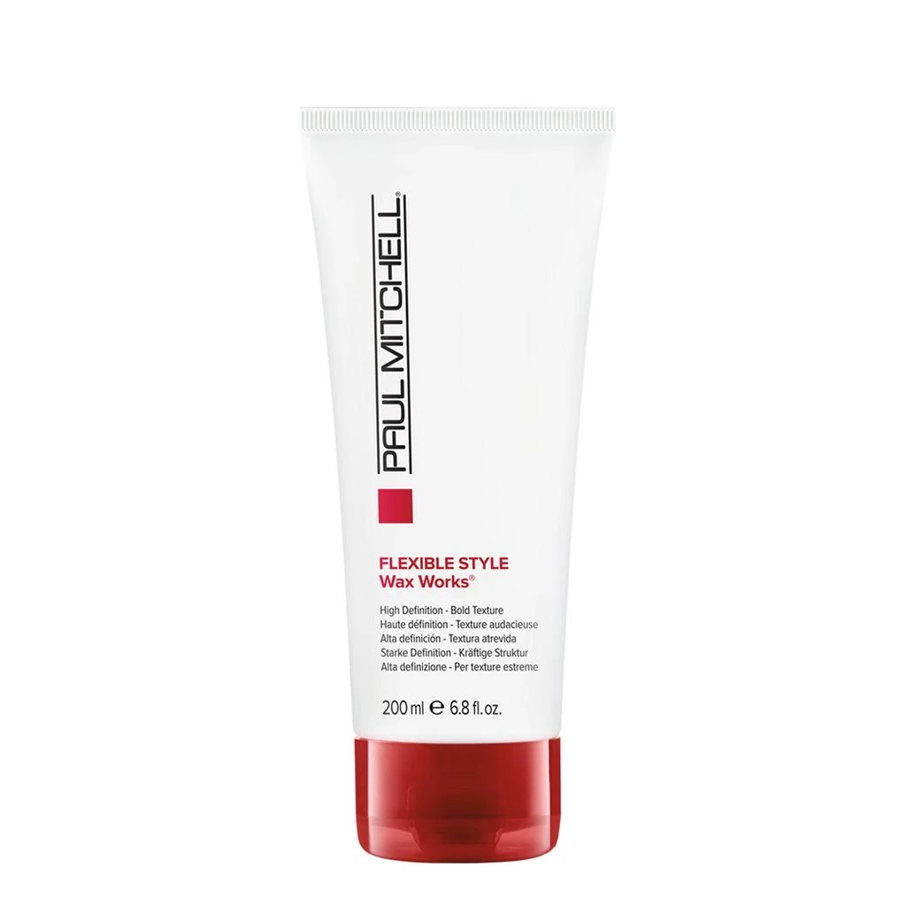 Paul Mitchell Flexible Style Wax Works plaukų formavimo gelis be parabenų, suteikiantis ryškumo ir tekstūros, 200 ml