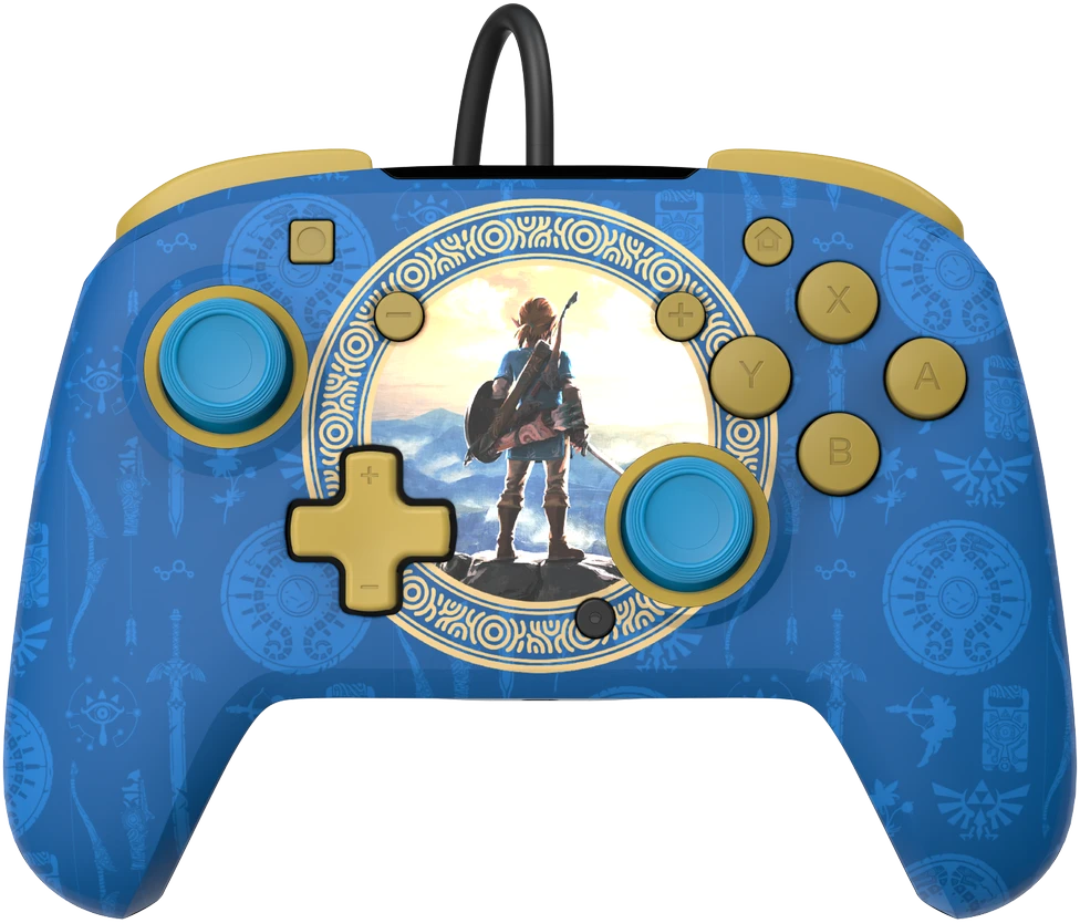 PDP Zelda Hyrule Mėlyna laidinis valdiklis skirtas Nintendo Switch