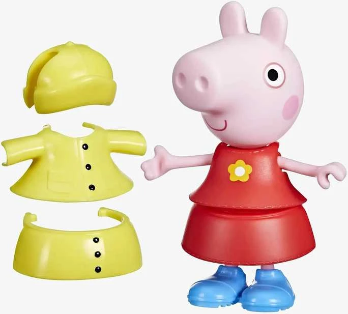 Peppa Pig - Peppa ir draugų aprengimo figūrėlė 15 cm - Lietinga diena