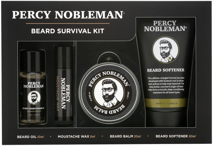 Percy Nobleman Beard Survival Kit Barzdos priežiūros rinkinys, 1vnt