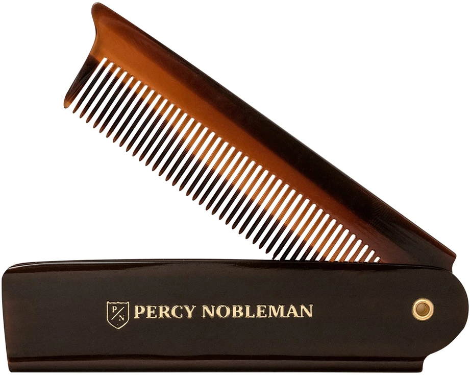 Percy Nobleman Folding Beard & Hair Šukos Sulankstomos barzdos ir ūsų šukos, 1vnt