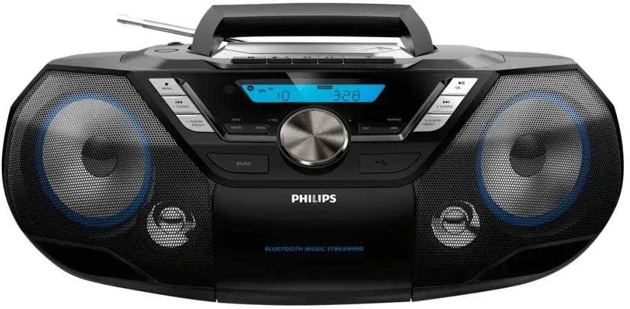 Philips CD Soundmachine AZB798T/12, Bluetooth, CD, MP3-CD, USB, DAB+, FM, kasetė, 12W