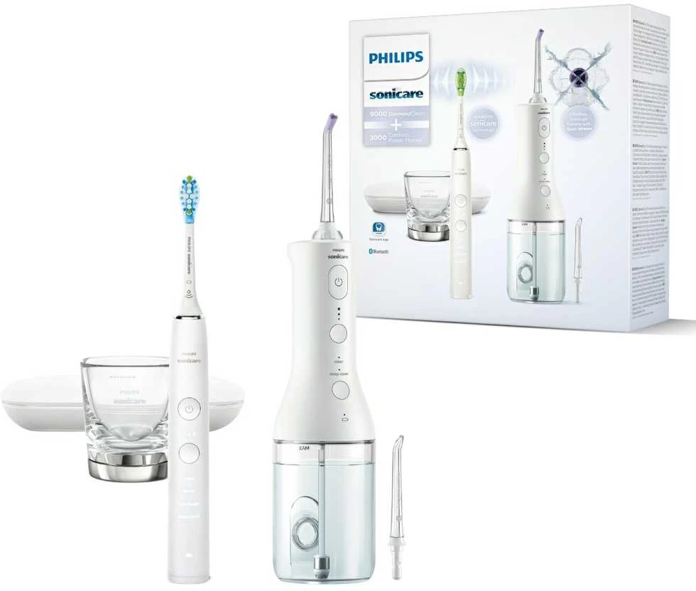 Philips Sonicare rinkinys su šepetėliu ir irigatoriumi