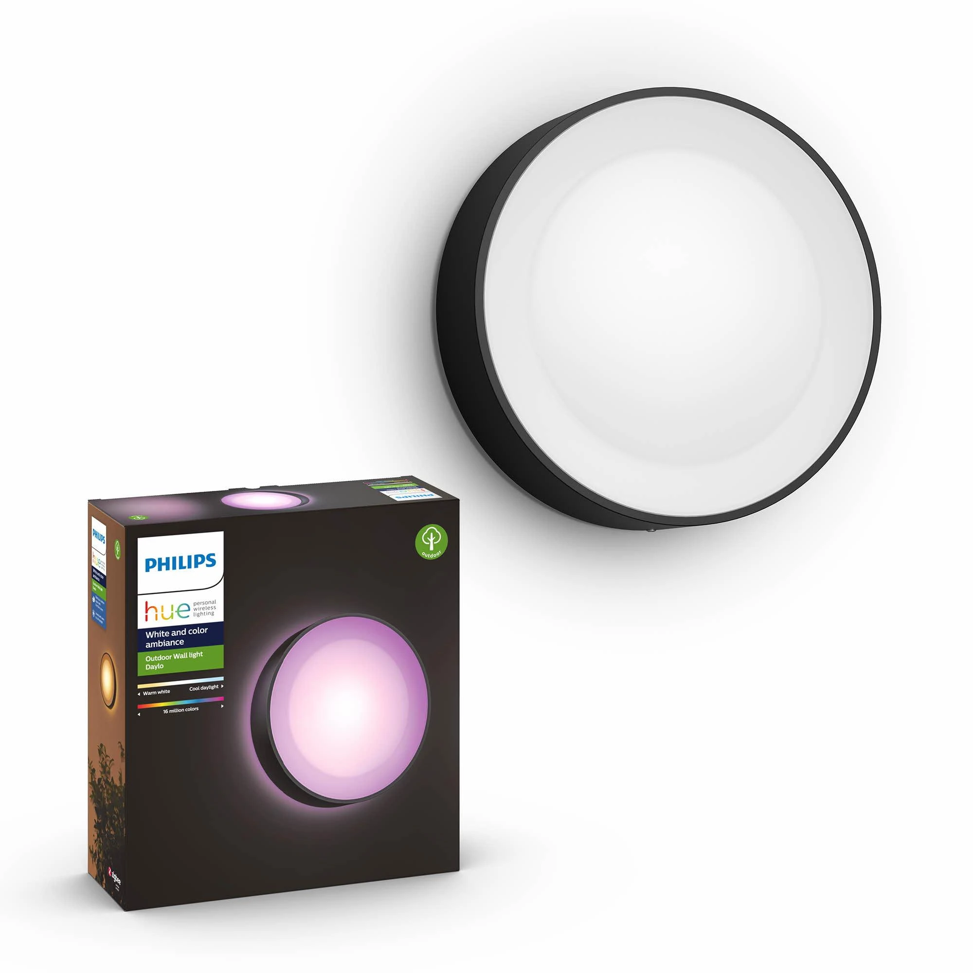 Philips Hue Sieninis lauko šviestuvas Daylo (Baltas ir spalvotas)