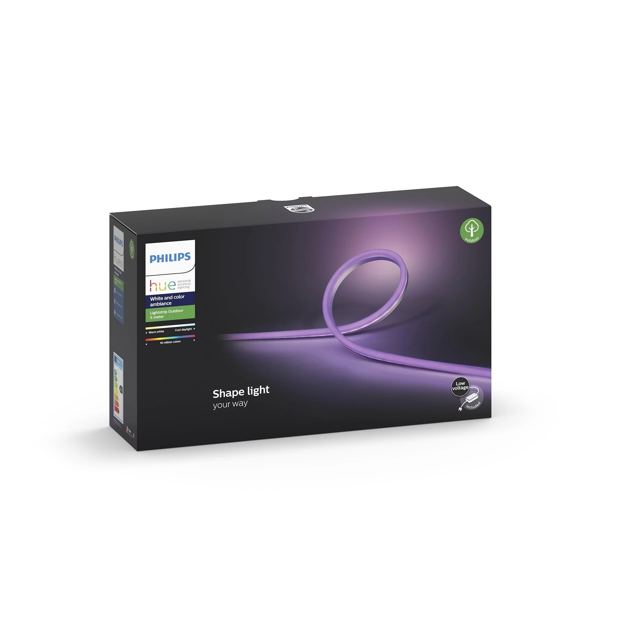 „Philips Hue“ | Šviesos juostelė | „Hue Baltas“ ir spalvų aplinka | 37,5 W | Baltas ir spalvota šviesa