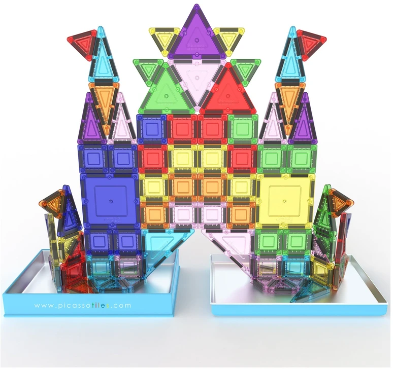PICASSO TILES Magnetinis konstruktorius Construction set with Pieštukas box 100 det., PN04
