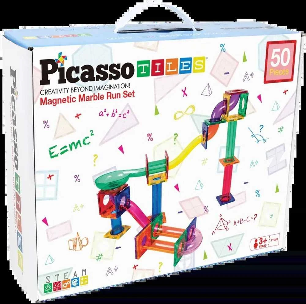 PICASSO TILES Magnetinis konstruktorius Marble run 50 det., PTG50