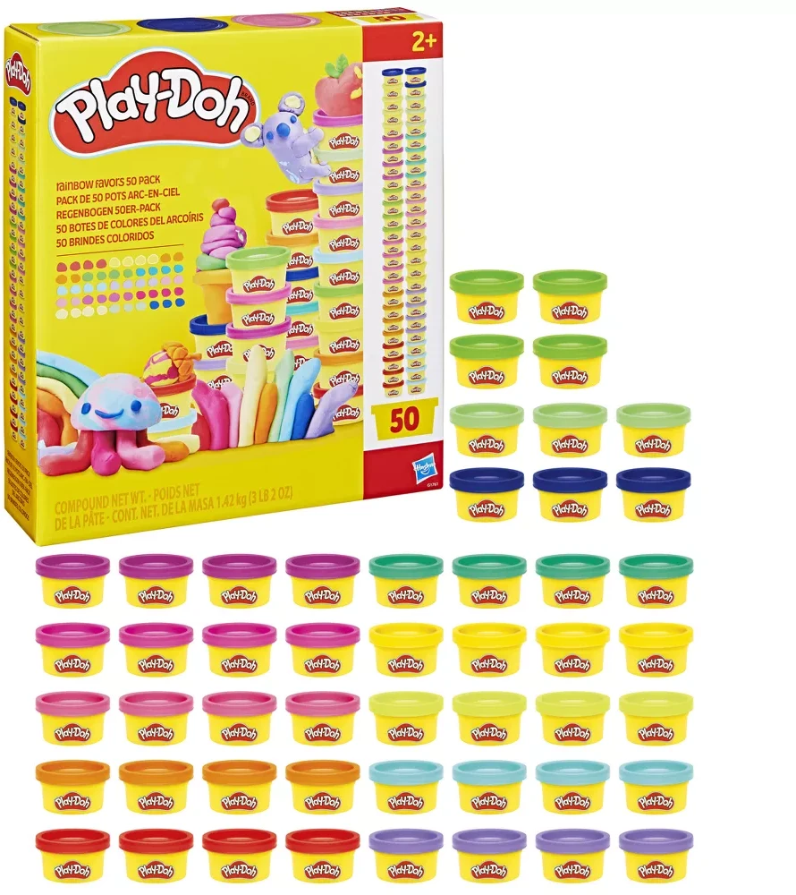 Play-Doh - Super Rainbow skoniai 50 vnt. pakuotė (G1761)