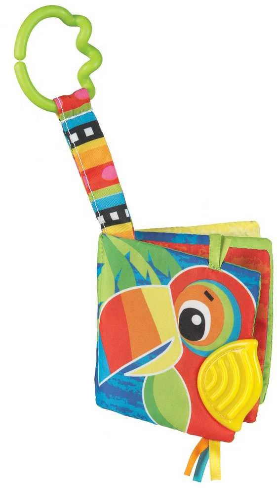 Playgro Jazzy Jungle medžiaginė knygelė su kramtuku